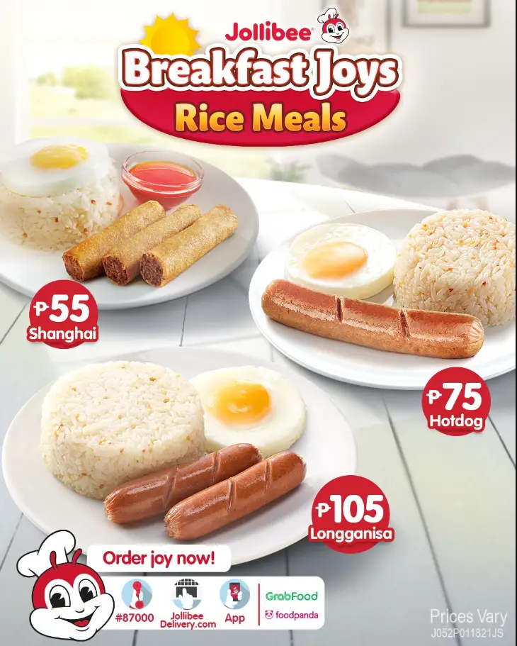 Jollibee Breakfast Menu Philippines Prices 2024