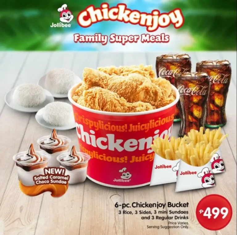 Jollibee Chickenjoy Bucket Family Meals Menu Philippines Prices 2024