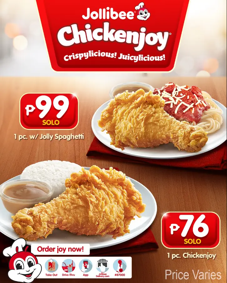 Jollibee Chickenjoy Menu