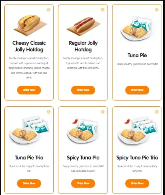 Jollibee Jolly Hotdog & Pies Menu Philippines Prices 2024