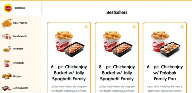 Jollibee Best Sellers Menu Philippines Prices 2024