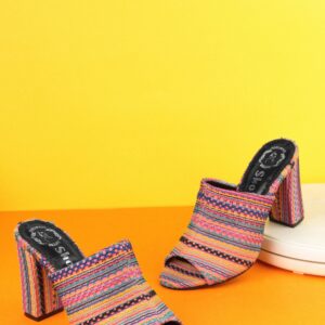 Vibrant Ethnic Patterned Mules