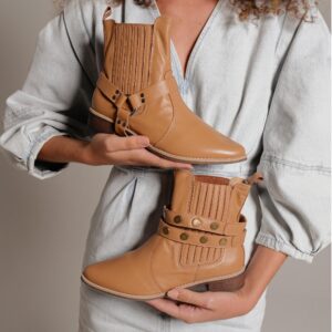 Tan Leather Ankle Boots