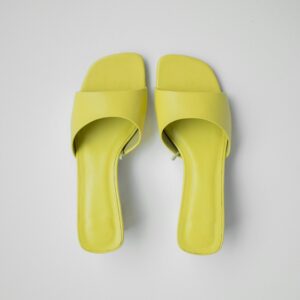 Vibrant Yellow Slip-On Flat Slides
