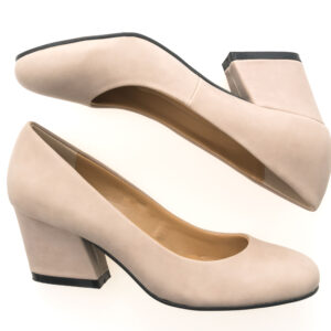 Chic Nude Block Heels